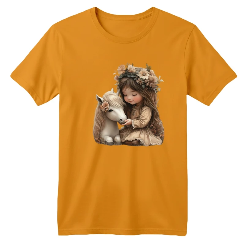 تی شرت آستین کوتاه بچگانه مدل دخترک کد 09 