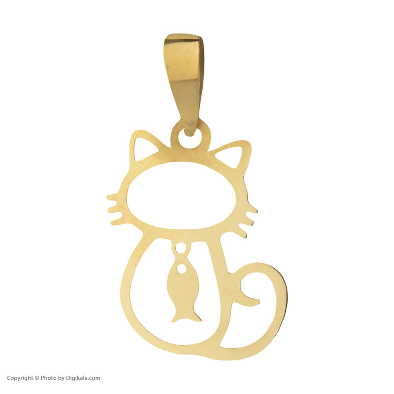 آویز گردنبند طلا 18 عیار زنانه نیکان گلد طرح گربه ماهی آویز گردنبند طلا 18 عیار زنانه نیکان گلد طرح گربه ماهی