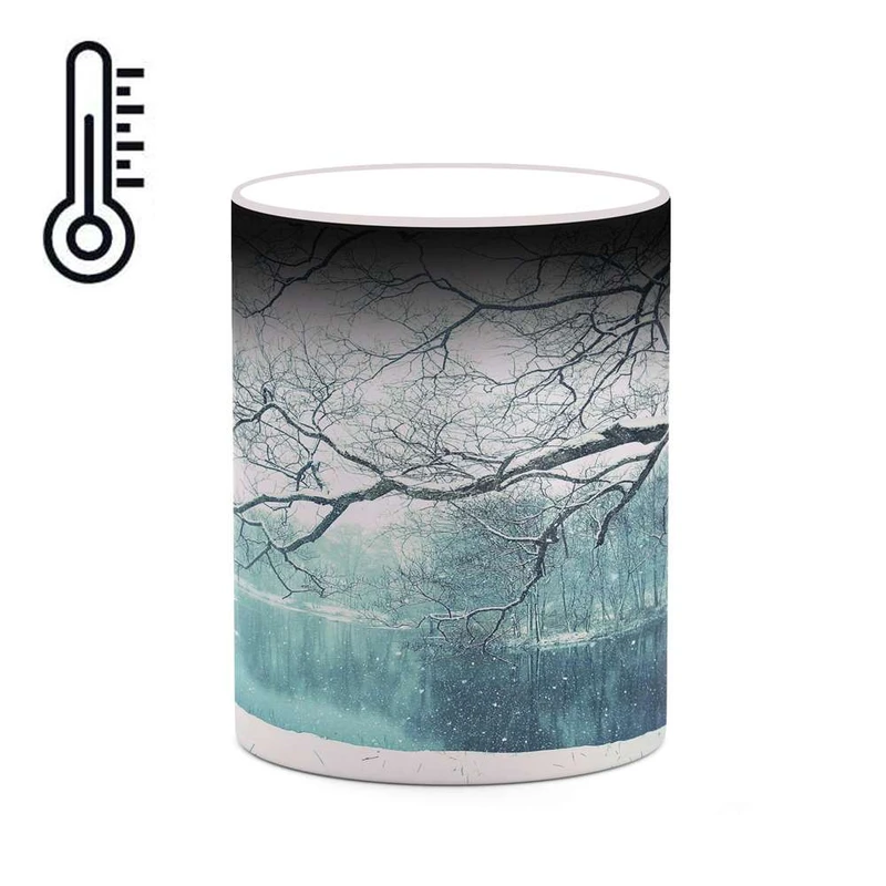 ماگ حرارتی کاکتی مدل منظره برفی کد mgh18457