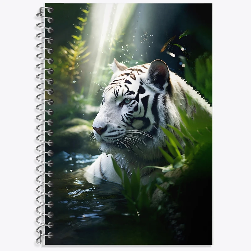 دفتر نت موسیقی 50 برگ خندالو طرح ببر سفید کد F5890