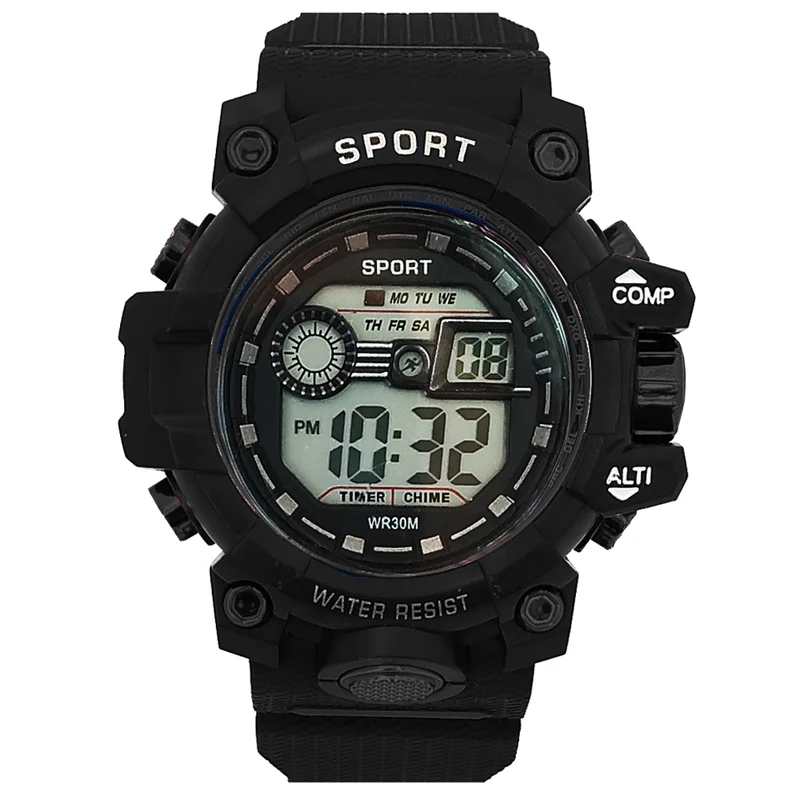 ساعت مچی دیجیتال پسرانه مدل ضدآب چراغدار کد 046