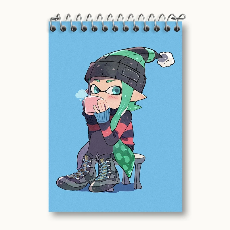 دفتر یادداشت 50 برگ خندالو مدل بازی اسپلاتون (Splatoon) کد 33309