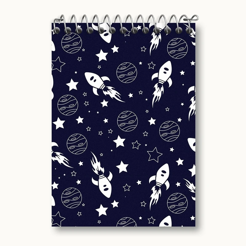 دفتر یادداشت 50 برگ خندالو مدل فضایی کد N389