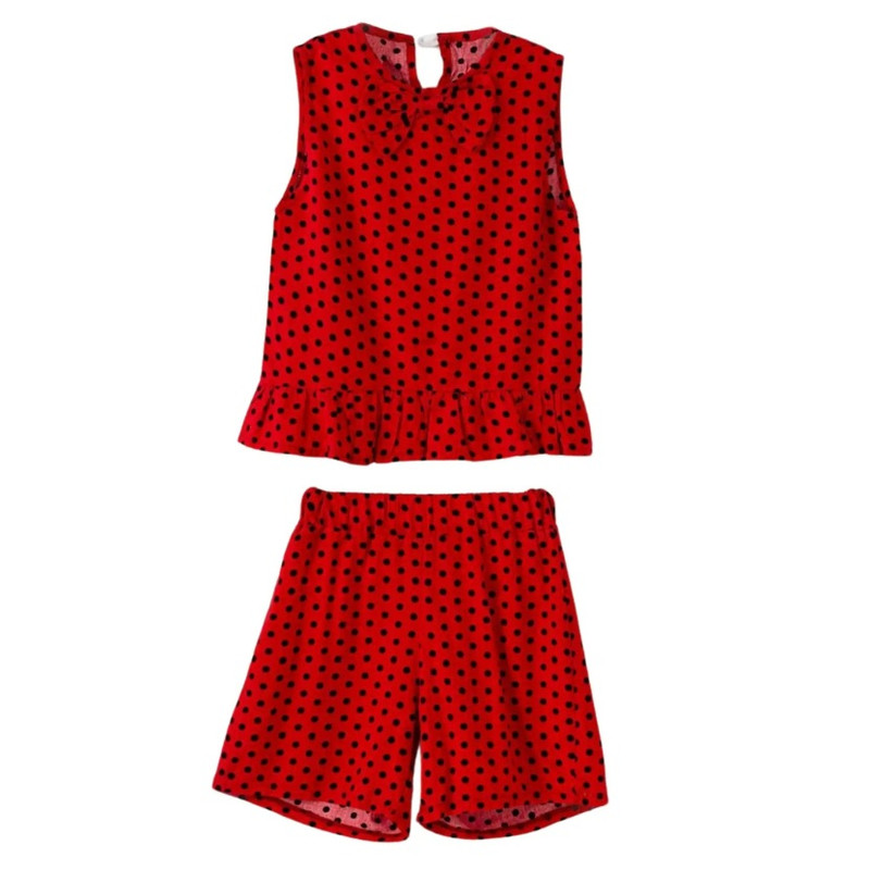 ست تاپ و شلوارک راحتی نوزادی مدل MDSS-CH2421 رنگ قرمز