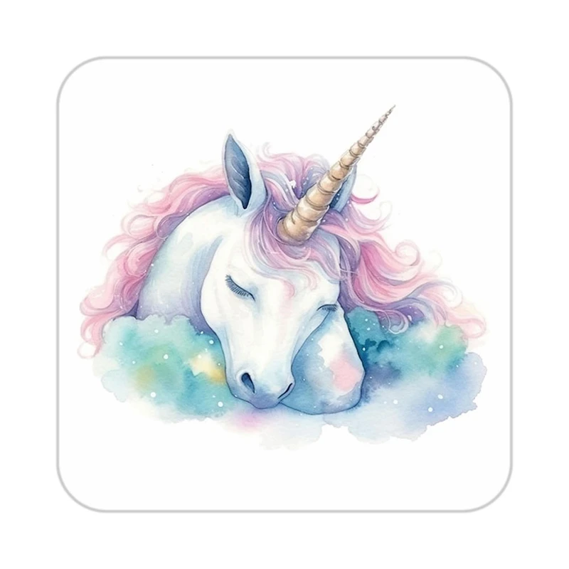 زیر لیوانی کاکتی طرح اسب تک شاخ و یونیکورن مدل mp31730