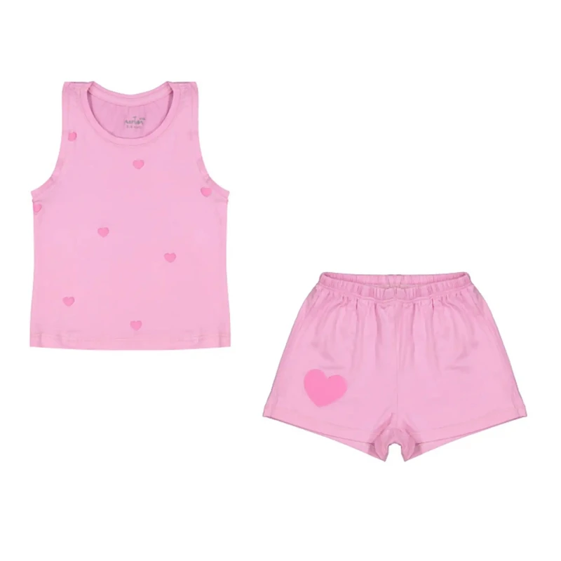 ست تاپ و شلوارک دخترانه مدل MDSS-AT4207