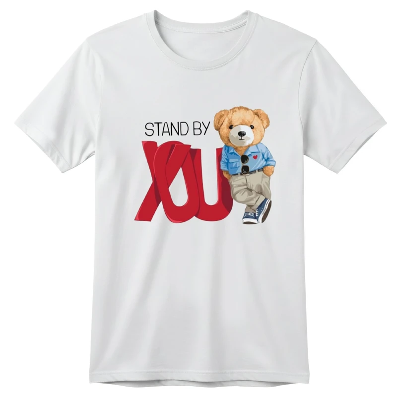 تی‌شرت آستین کوتاه بچگانه مدل نوشته تدی کد v13 