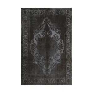 فرش دستبافت رنگ شده شش متری طرح وینتیج کد 538617