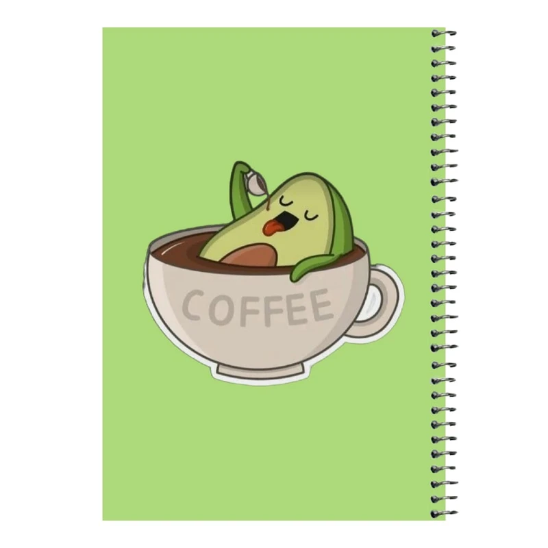دفتر مشق 80 برگ اس جی مدل آووکادو و قهوه  