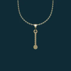 گردنبند طلا 18 عیار زنانه مدوپد مدل هندسی کد AA2-1-1261