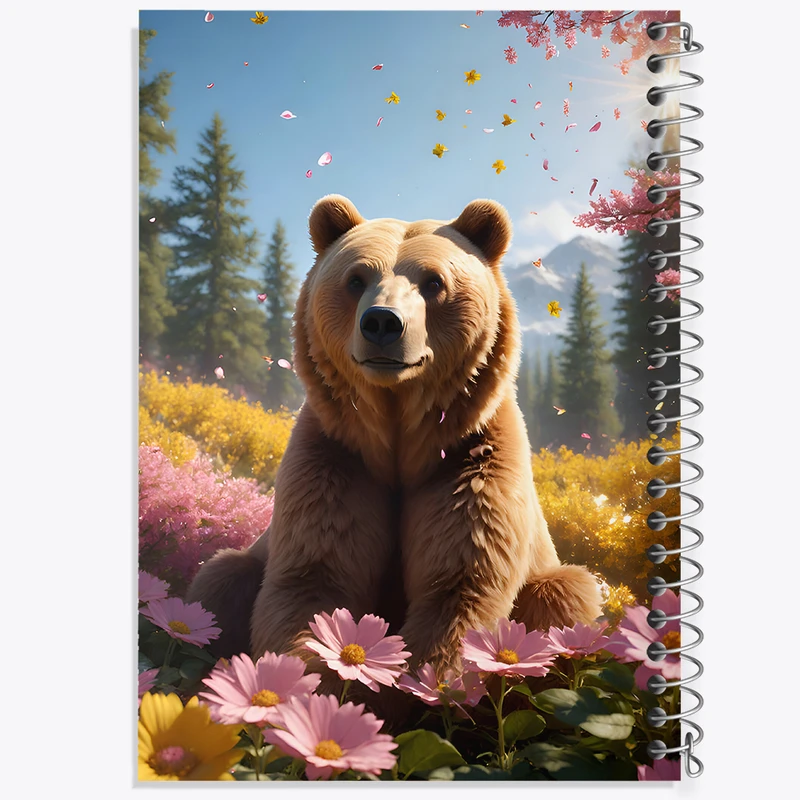 دفتر ژورنال نویسی 50 برگ خندالو مدل نقطه ای طرح خرس بامزه کد N3598