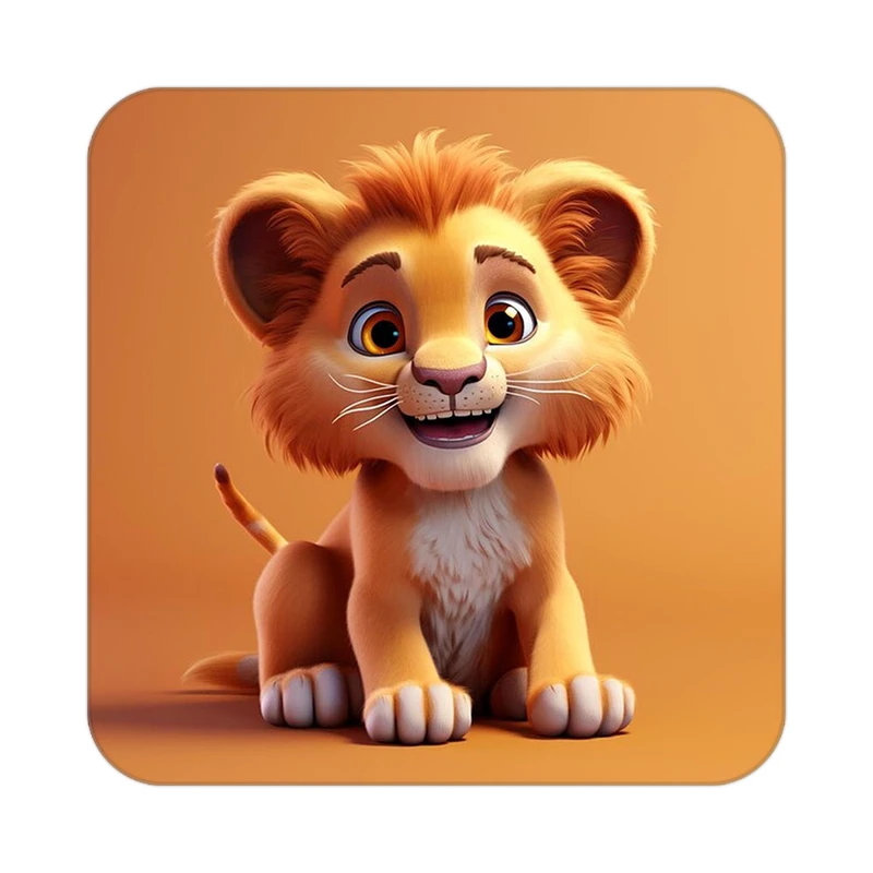 زیر لیوانی کاکتی طرح شیر مدل mp22838