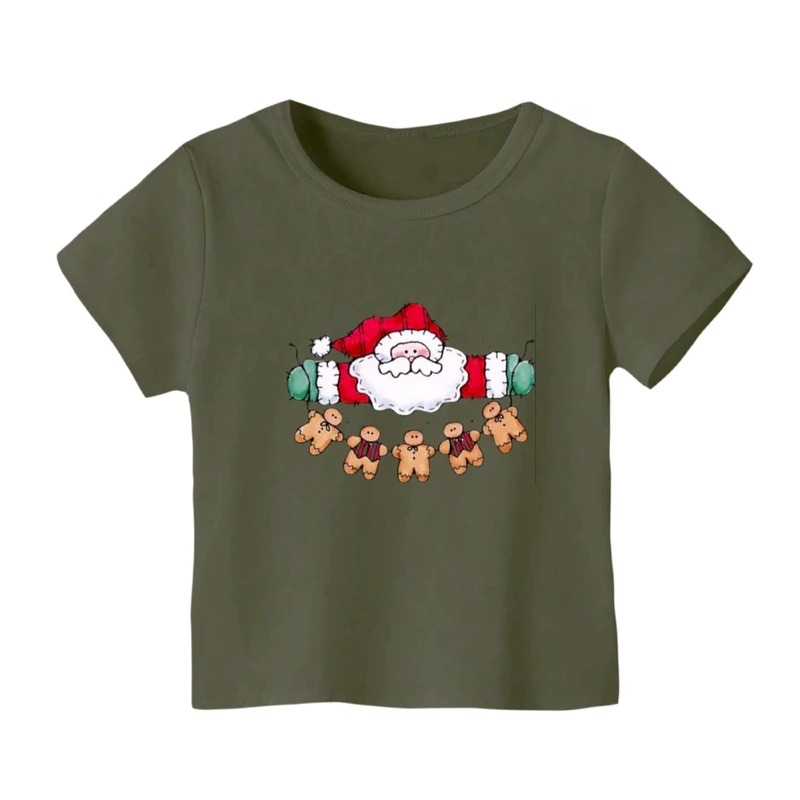 تی شرت آستین کوتاه بچگانه مدل بابانوئل کریسمس کد 41