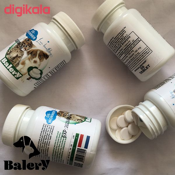 قرص ضد انگل سگ و گربه بالری مدل Dewormer بسته 30 عددی main 1 2