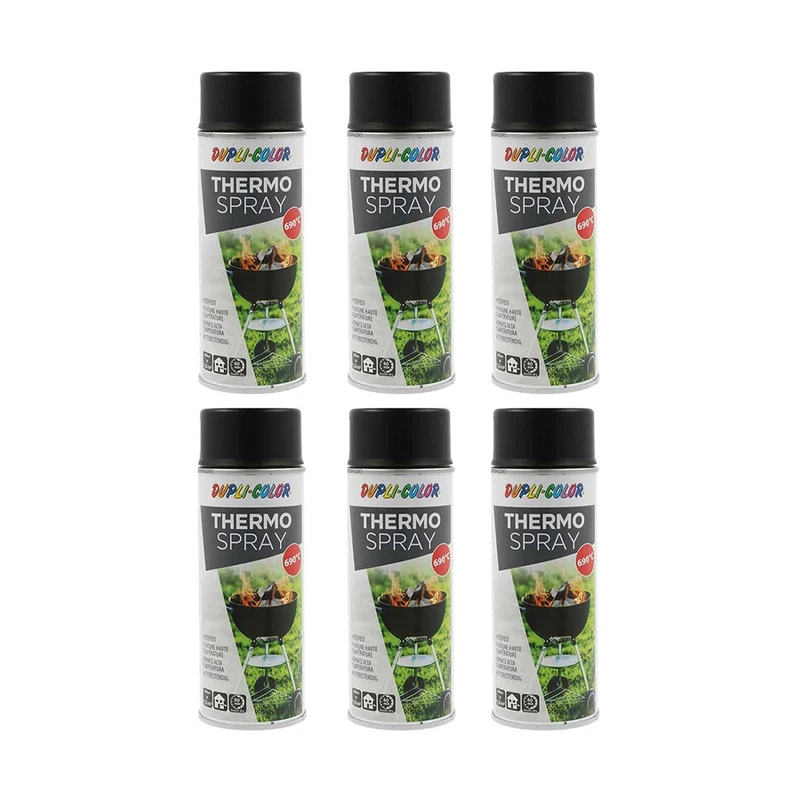 اسپری رنگ نسوز دوپلی کالر مدل THERMO حجم 400 میلی لیتر مجموعه 6 عددی 