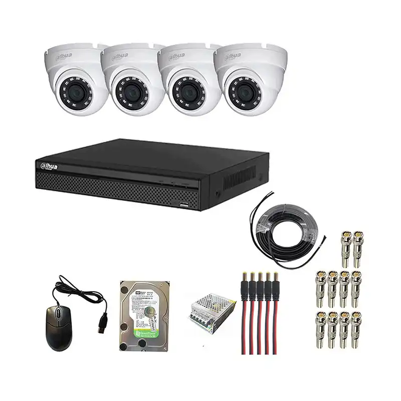 سیستم امنیتی HDCVI 2MP داهوا اس اسمارت کاربری فروشگاهی 4 دوربین