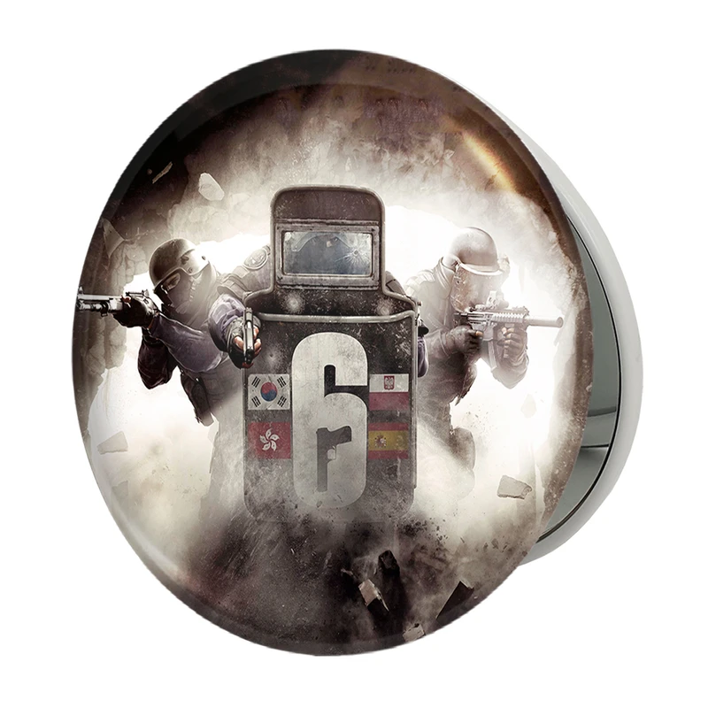 آینه جیبی خندالو طرح رینبو سیکس Rainbow Six مدل تاشو کد 10317 