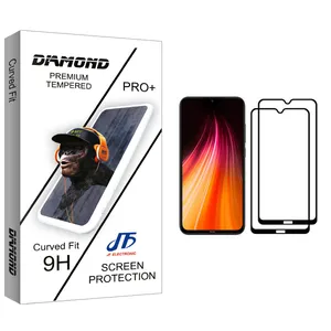 JF Diamond glass Screen Protector For Xiaomi Redmi Note 8 Pack Of 2
