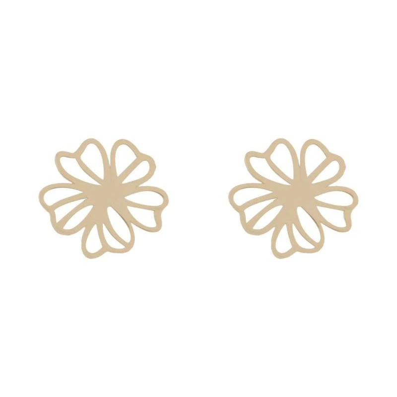گوشواره طلا 18 عیار زنانه قیراط طرح گل کد GH5225