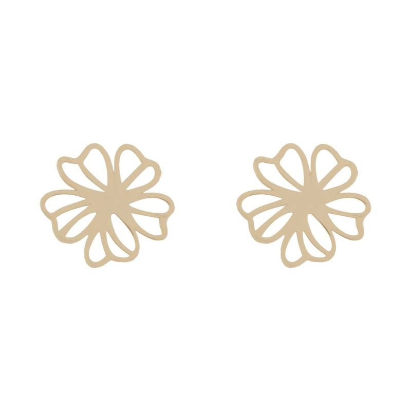 گوشواره طلا 18 عیار زنانه قیراط طرح گل کد GH5225