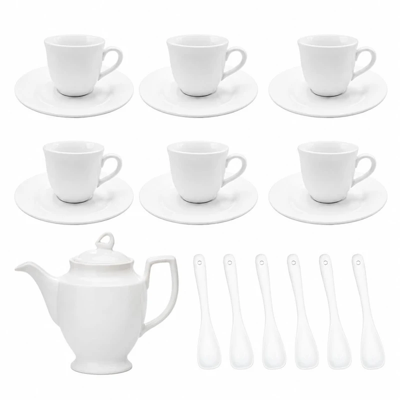سرویس قهوه خوری 19 پارچه 6 نفره شرکت صنایع چینی تقدیس مدل هتلی بست کد You02