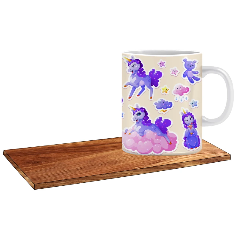 ماگ ال ایکس پی طرح بهترین کادوی دخترانه یونیکورن کد 352 به همراه زیر لیوانی