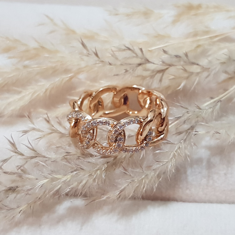 انگشتر زنانه ژوپینگ مدل نگینی 3486