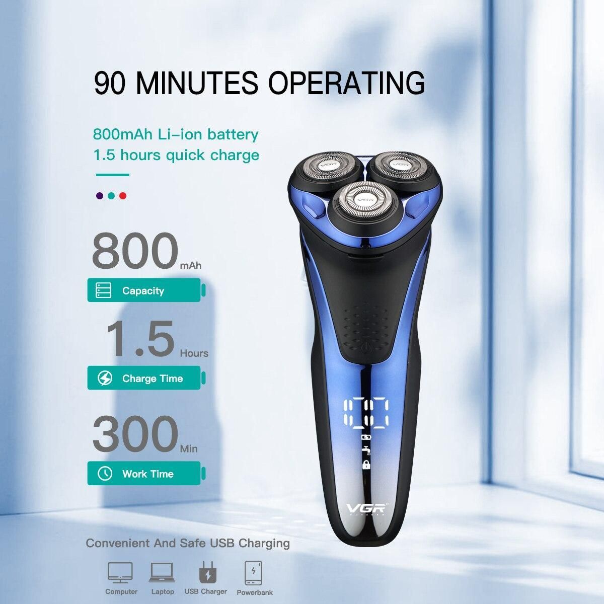 ماشین اصلاح موی صورت وی جی ار مدل V-306 -  - 3