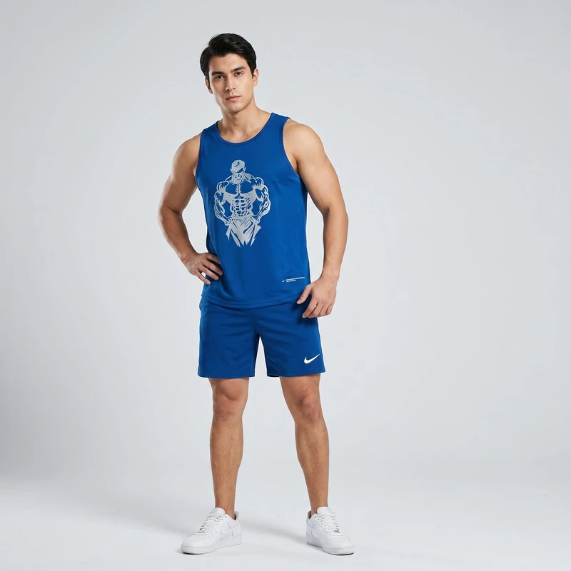 ست تاپ و شلوارک ورزشی مردانه مدل gymHUt&s.bl