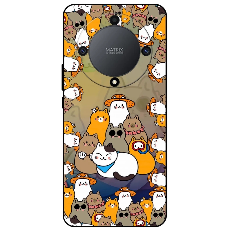 کاور مگافون طرح گربه مدل 7717 مناسب برای گوشی موبایل آنر X9A      