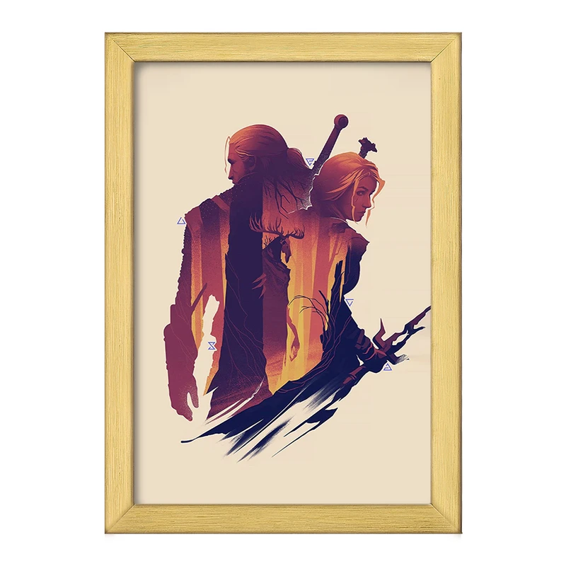 تابلو خندالو طرح گرالت و سیری سریال ویچر Witcher کد 28494