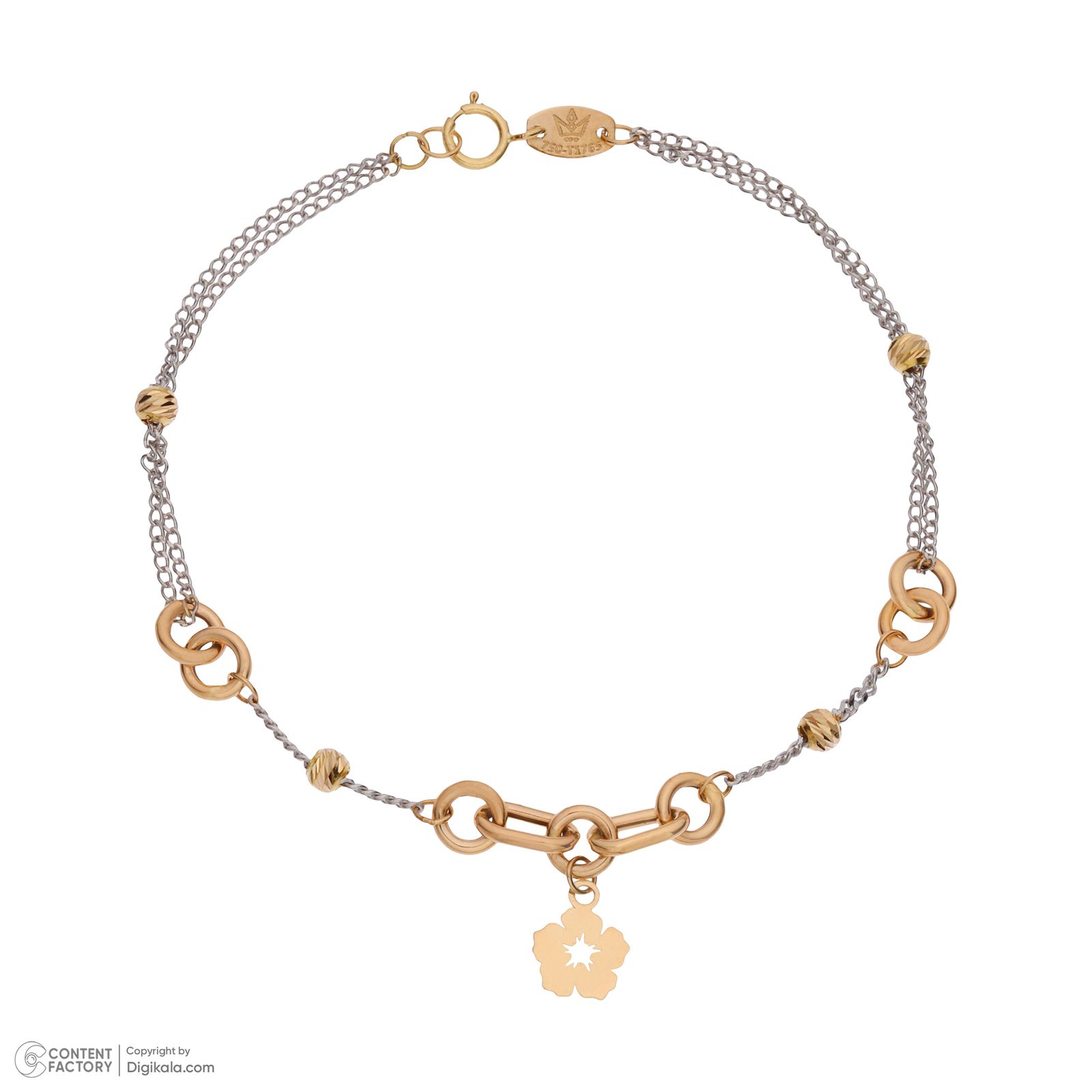دستبند طلا 18 عیار زنانه مایا ماهک مدل MB1690 -  - 2