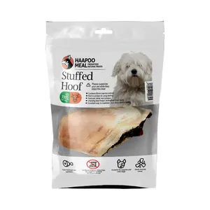 تشویقی سگ هاپومیل مدل سم گاو پر شده با سیرابی سبز کد Stuffed Hoof with Green Tripe S وزن 100 گرم