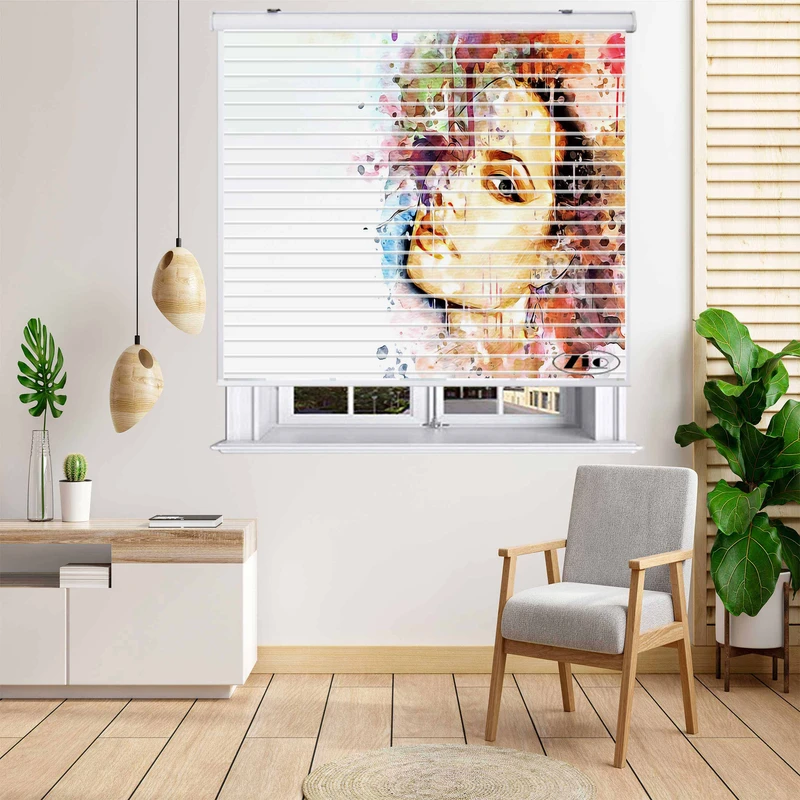 پرده زبرا زیو مدل سیلوئت P-6070 سایز 150x150 سانتی متر