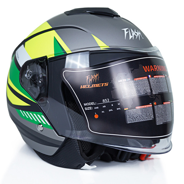 کلاه کاسکت فلش مدل فک متحرک عینکدار کد 852