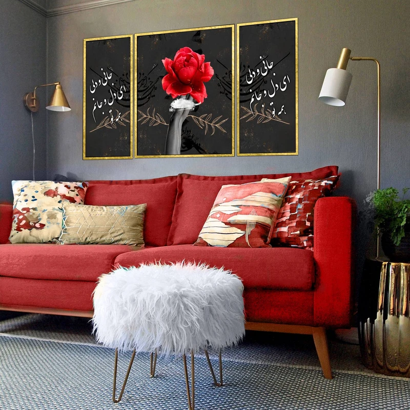 تابلو بکلیت طرح مدرن دیجیتال آرت مدل T-2880 مجموعه 3 عددی