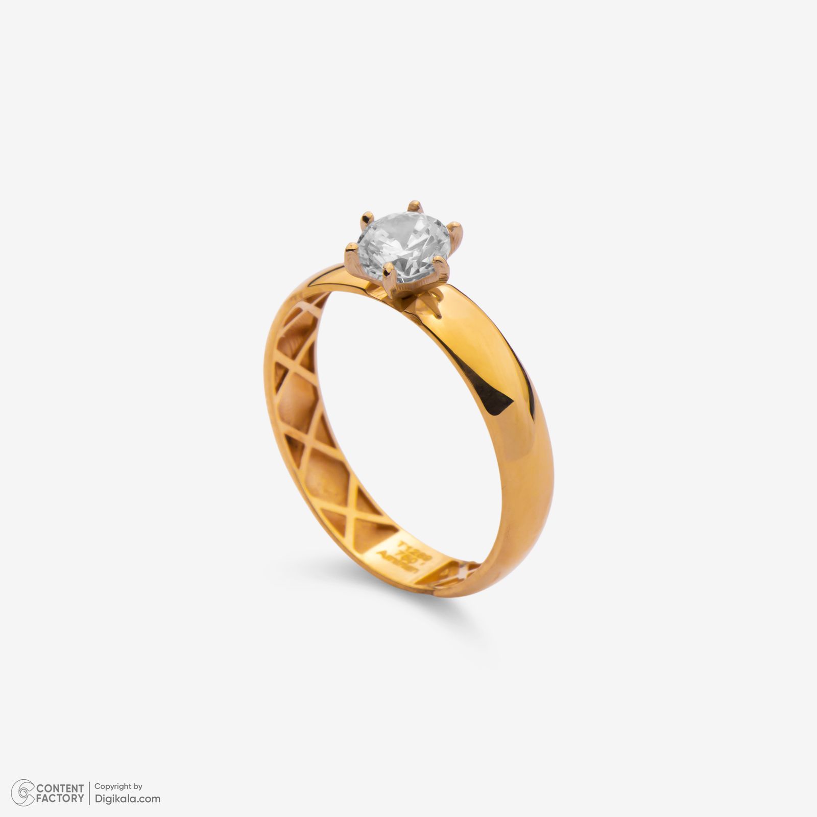 انگشتر طلا 18 عیار زنانه گلدم مدل R347023 سایز 59 -  - 2