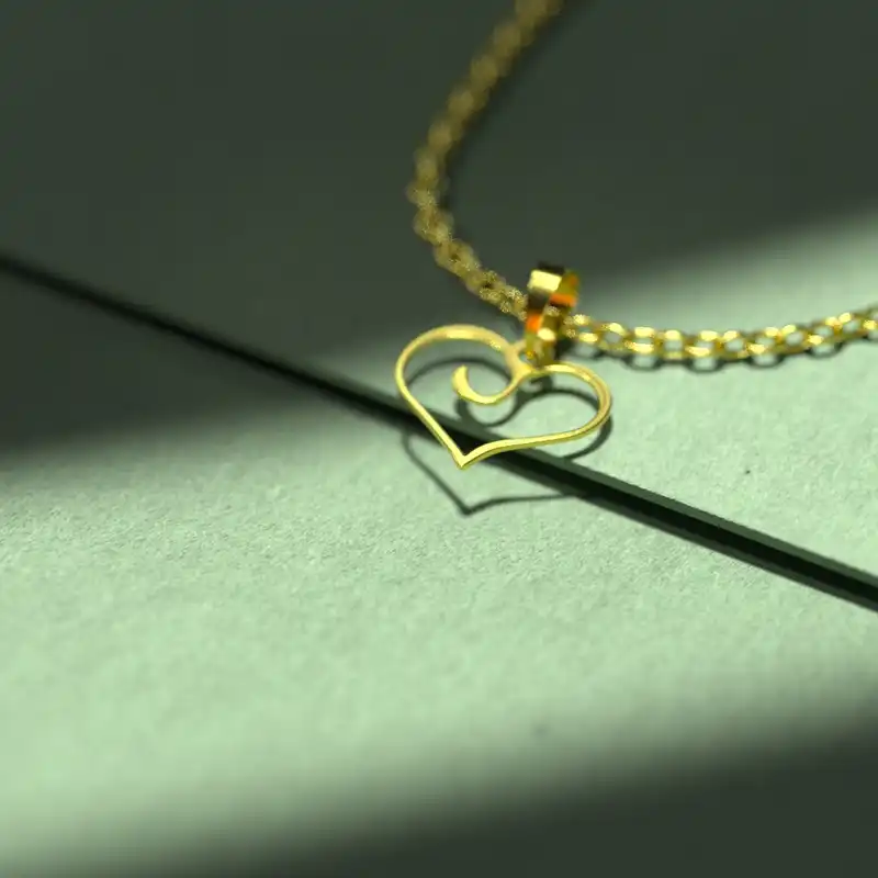 گردنبند طلا 18 عیار زنانه مدوپد مدل قلب کد E1014