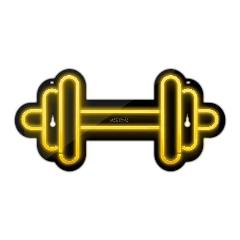 چراغ دیواری نئون دیزاین طرح Dumbbell-BL_YL