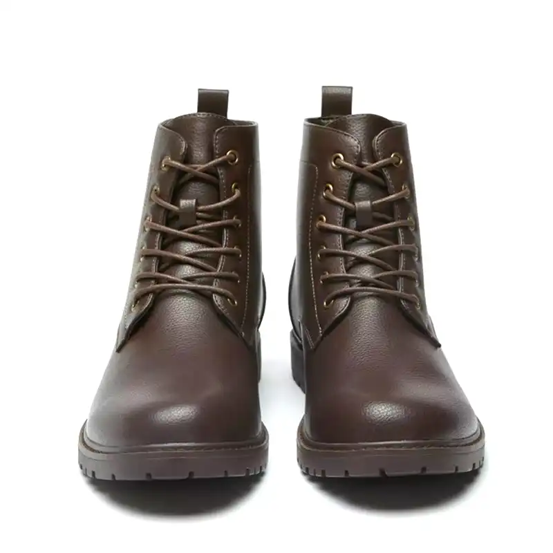 نیم بوت مردانه مکس مدل Plain Ankle Boots with Lace-Up Closure