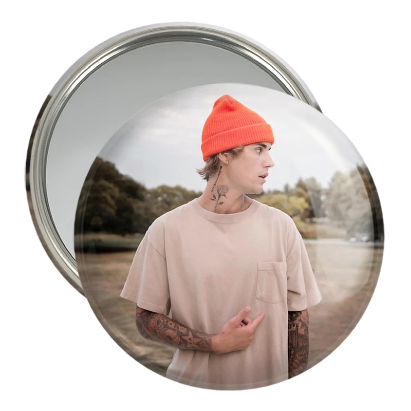 آینه جیبی خندالو مدل جاستین بیبر Justin Bieber  کد 19017