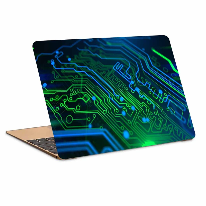 استیکر لپ تاپ طرح circles pointed yellow کد N-104 مناسب برای لپ تاپ 15.6 اینچ