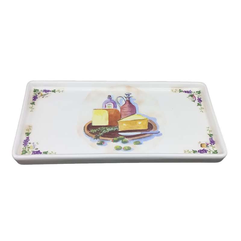 سینی سرو طرح پنیر و چاقو کد 4