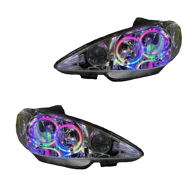 چراغ جلو خودرو گروه پژوهش صنعت مدرن مدل 3D فولکالر مناسب برای پژو 206 بسته دو عددی