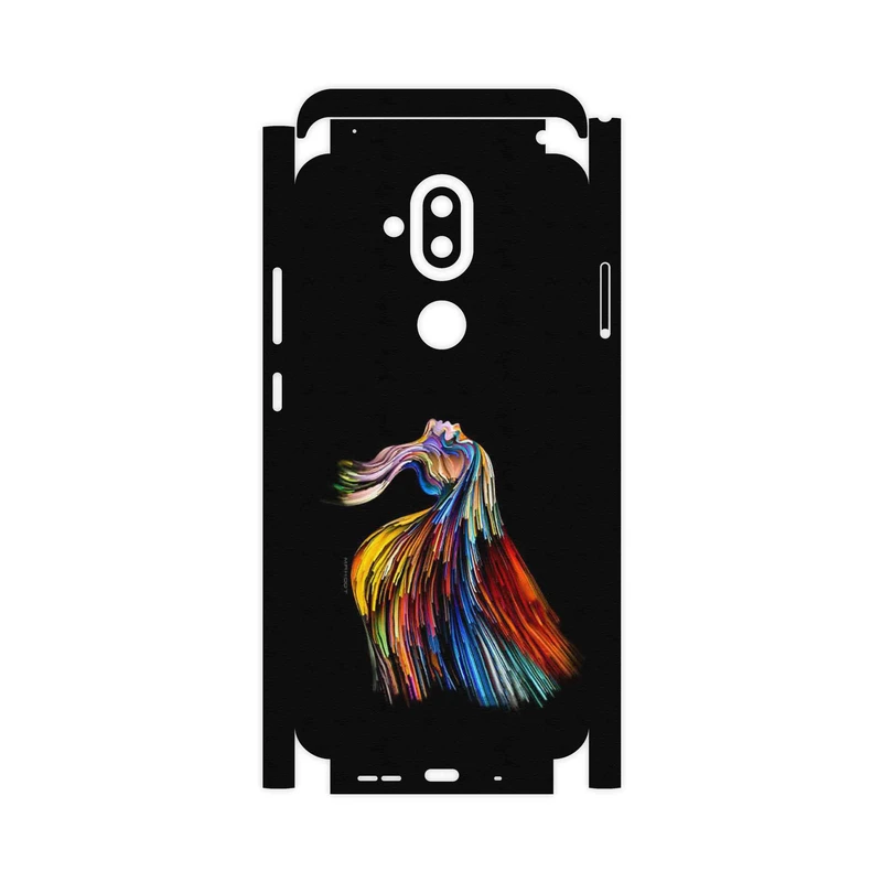 برچسب پوششی ماهوت مدل Rainbow Hair Digital Art-FullSkin مناسب برای گوشی موبایل نوکیا 8.1