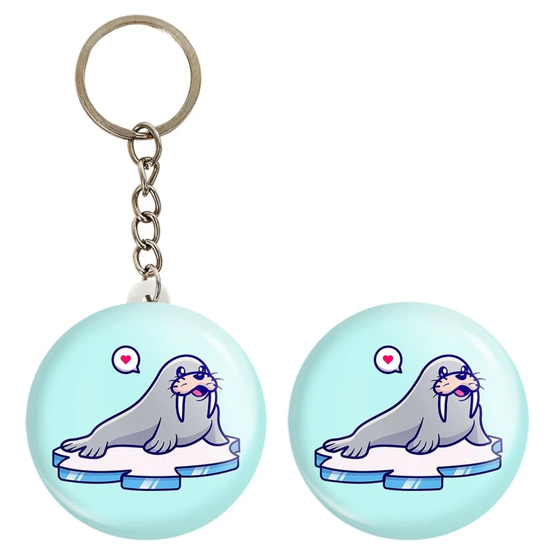 پیکسل خندالو مدل حیوانات بامزه شیر دریایی کد 29689 به همراه جاکلیدی