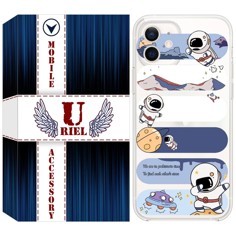 کاور یوریل قاب مدل Clear کد 30 طرح کهکشان مناسب برای گوشی موبایل اپل iPhone 12