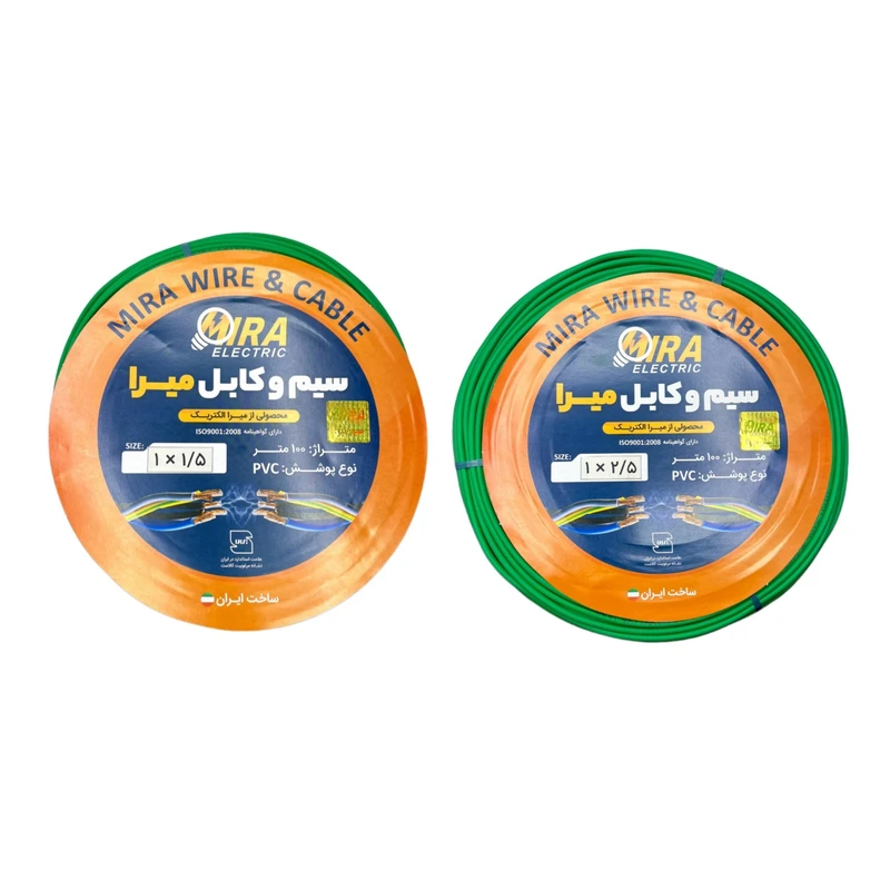 سیم برق افشان 1 در 1.5 و 1 در 2.5 میرا کد G بسته دو عددی
