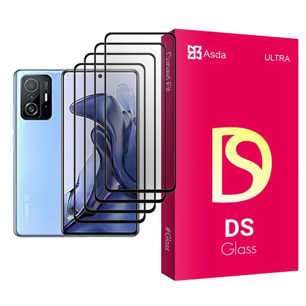 محافظ صفحه نمایش آسدا مدل DS Glass MIX004 مناسب برای گوشی موبایل شیائومی 11T بسته چهار عددی