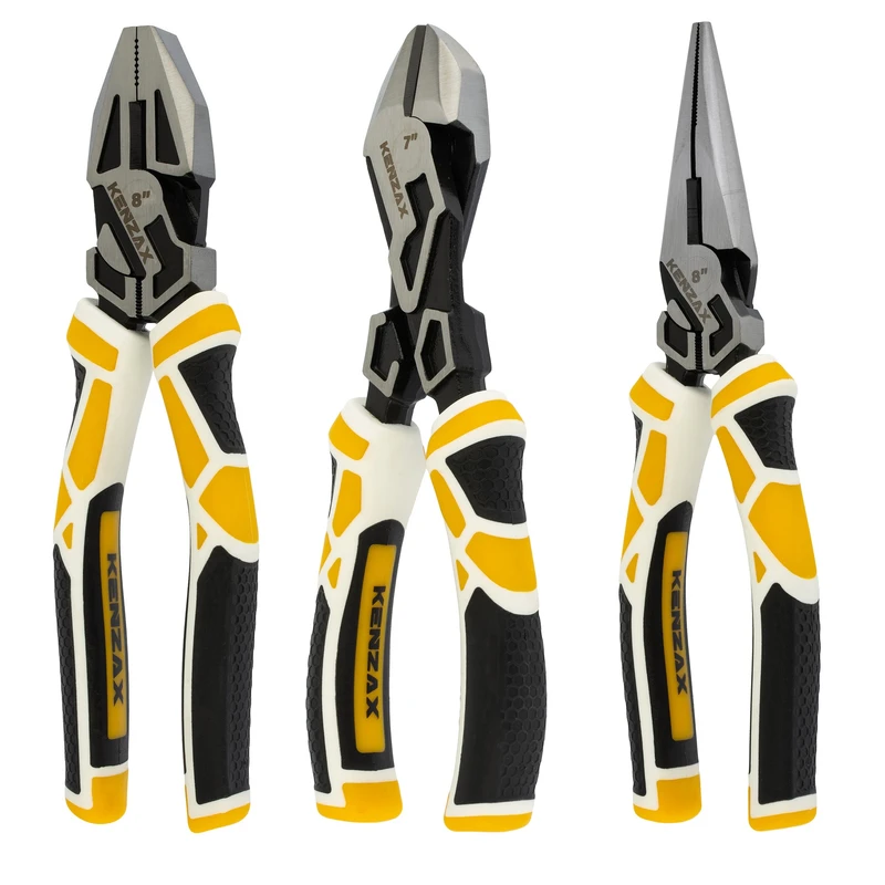 انبردست و انبرسیم چین و انبر دمباریک کنزاکس مدل تایگر پلاس 878